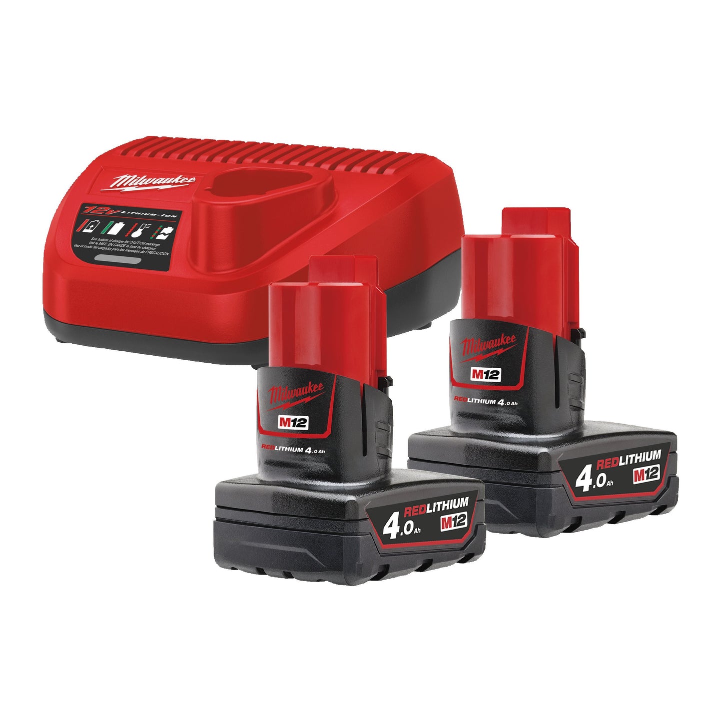 Powerpack M12 Taladro + Llave de impacto + 2bat + cargador Milwaukee con maletín M12 FPP2H2-402X - 4