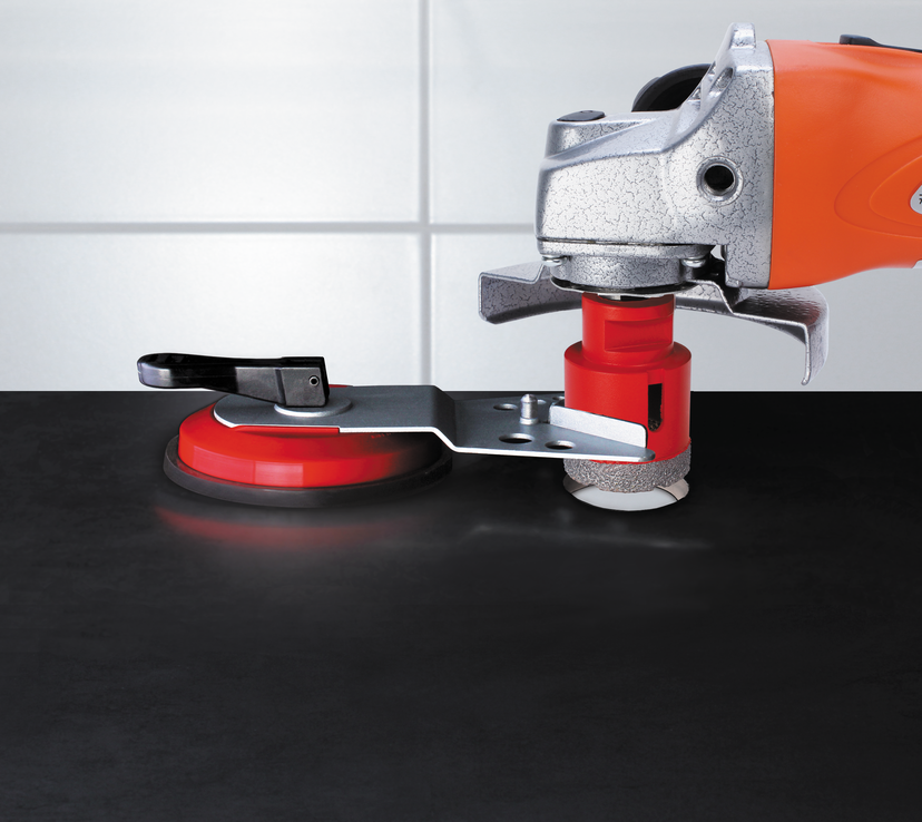 Set mit 4 Diamantbohrern + Multidrill-Führung DRYGRES Rubi