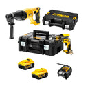 Gipskarton-Kombination: Pladur-Schraubendreher DCF620 + leichter Hammer DCH133 Dewalt, 2 Batterien 5 Ah, 18 V