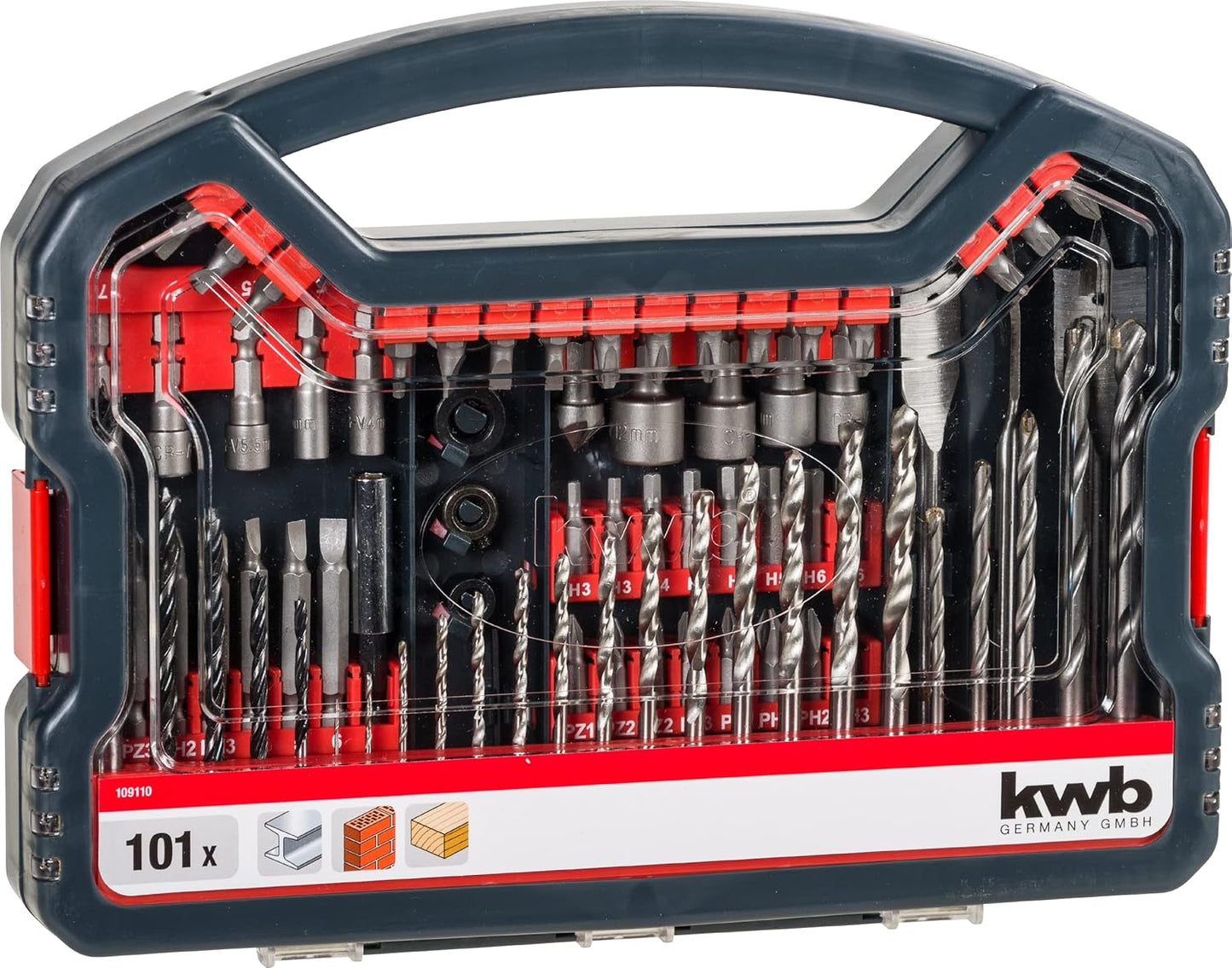 Satz 101Stück KWB Bohrer und Bits 49109110