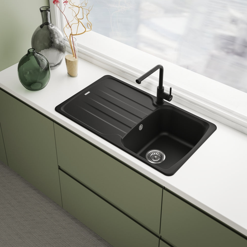 Grifo de cocina extraíble Lina L Pull Out Negro Mate Franke 115.0712.435