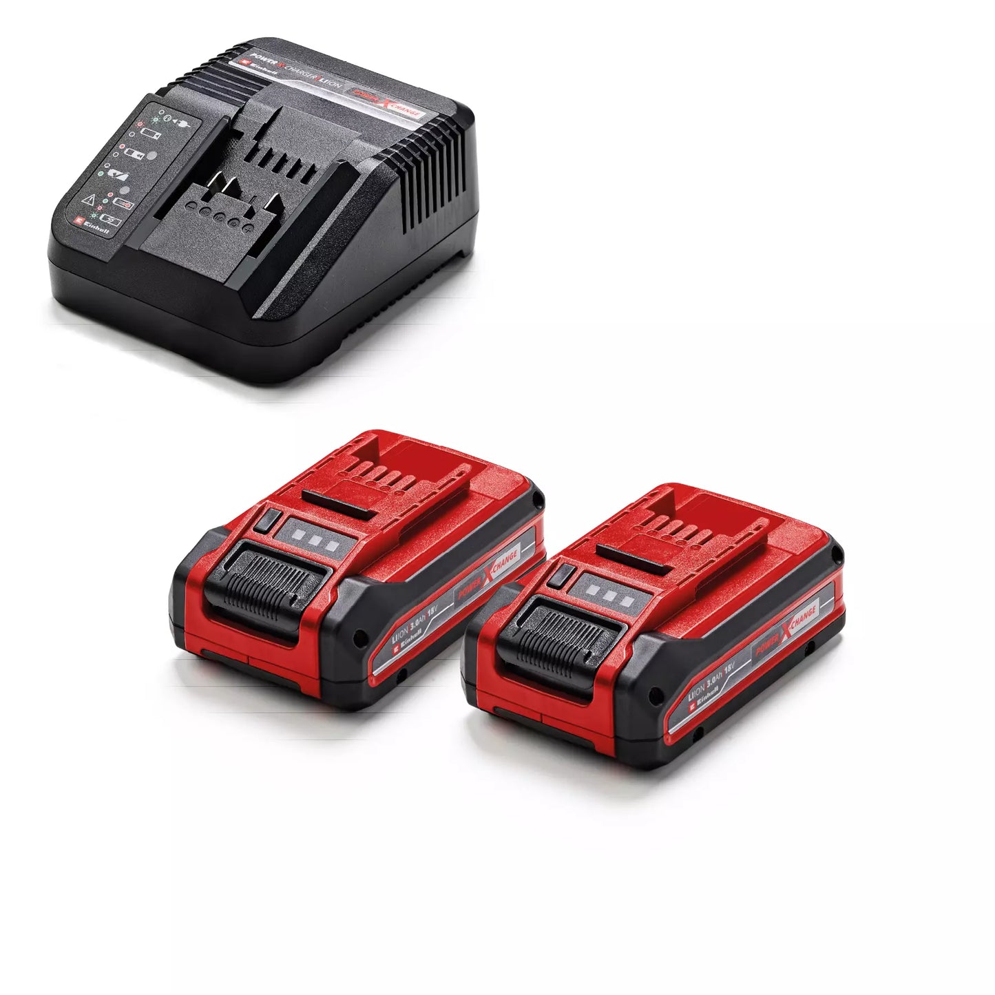 18-V-Set Bohrmaschine + Bohrhammer + Schleifmaschine + 2 Akkus 3,0 Ah + Ladegerät Einhell TE-TK 18/3 Li +2 (CD+AG+HD)