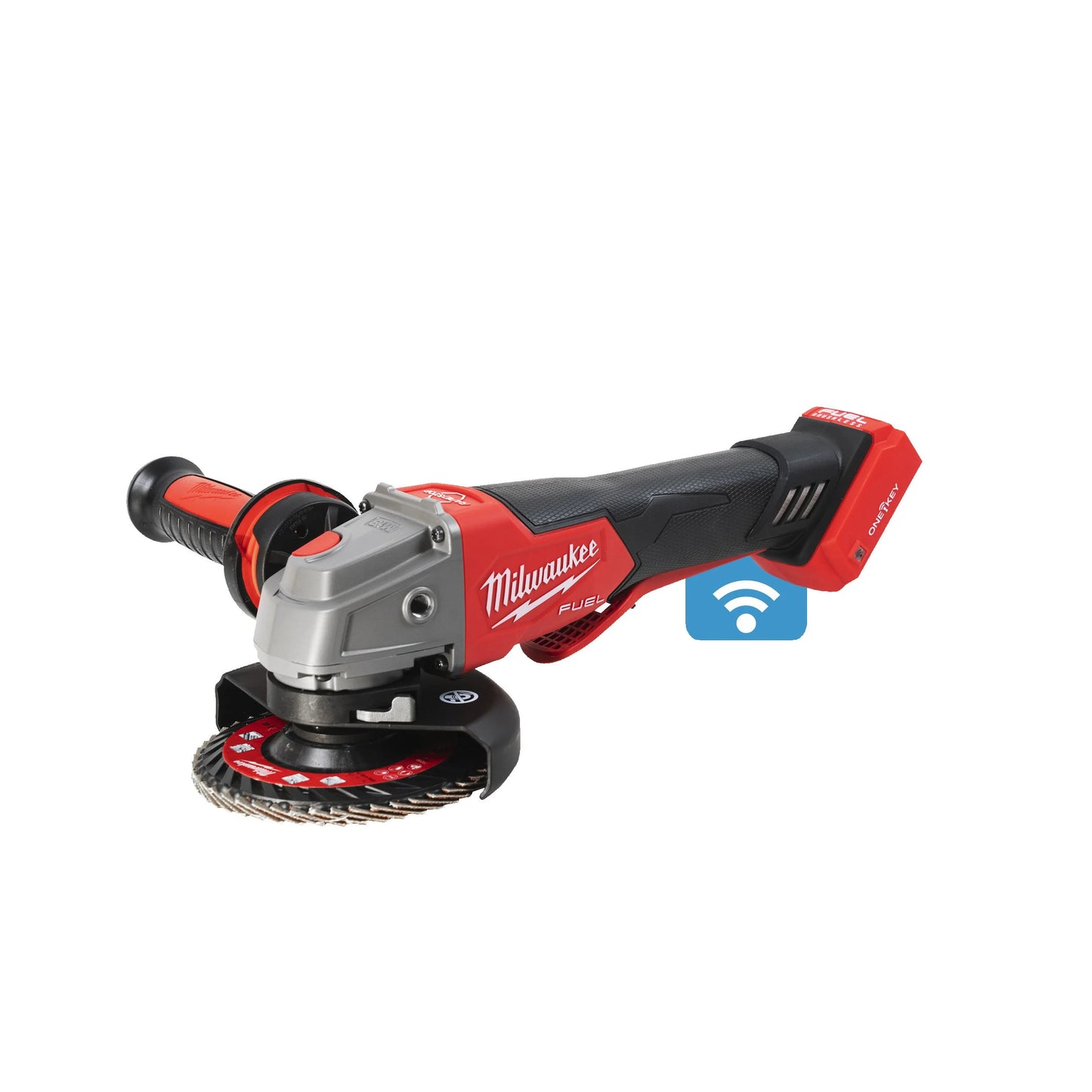 M18 125-mm-Fuel-ONE-KEY-Winkelschleifer mit Milwaukee M18-Koffer ONEFSAG125XPDB-0X