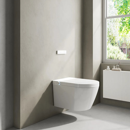 Japanische Toilette mit intelligenter Reinigung Mizubath Rada Wall-Hung Toilet White