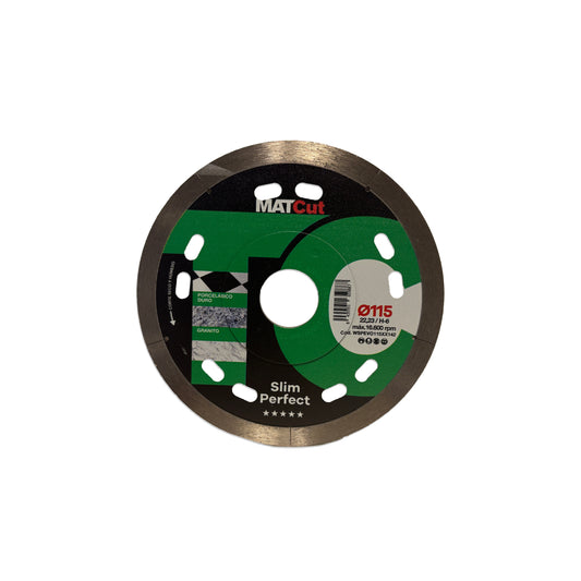 Disco continuo de diamante para porcelanico Slim Perfect MATcut 115mm Mussol