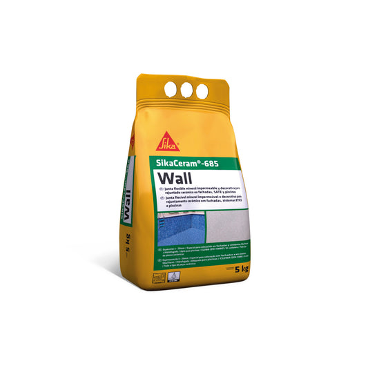 Mineralischer Fugenmörtel für keramische Fugen in Fassaden, SATE und Schwimmbädern SikaCeram-685 Wall 5kg Sika