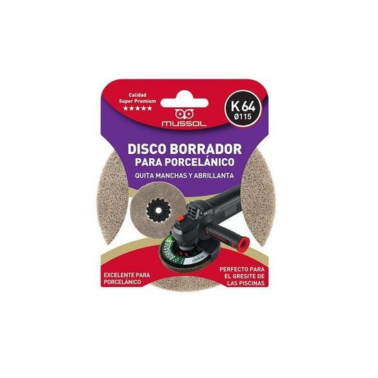 Disco borrador para porcelánico K64 115mm Mussol