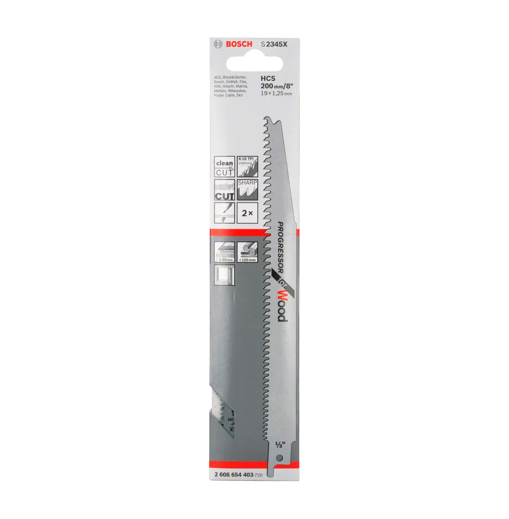 Säbelsägeblatt 200 mm S 2345 X 2 Einheiten Bosch