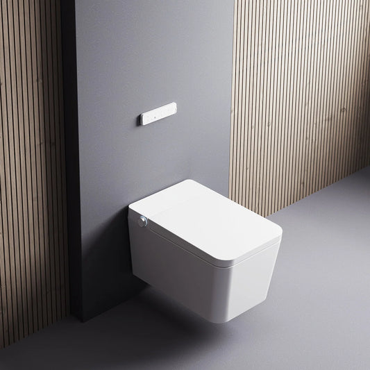 Mizubath Japanische Toilette mit intelligenter Reinigung Mizubath Island Wandhängend Weiß