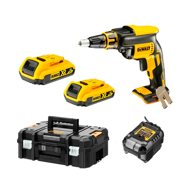 Dewalt DCF620D2 Gipskartonschraubendreher – 18 V. 2 2,0 Ah-Batterien mit Koffer