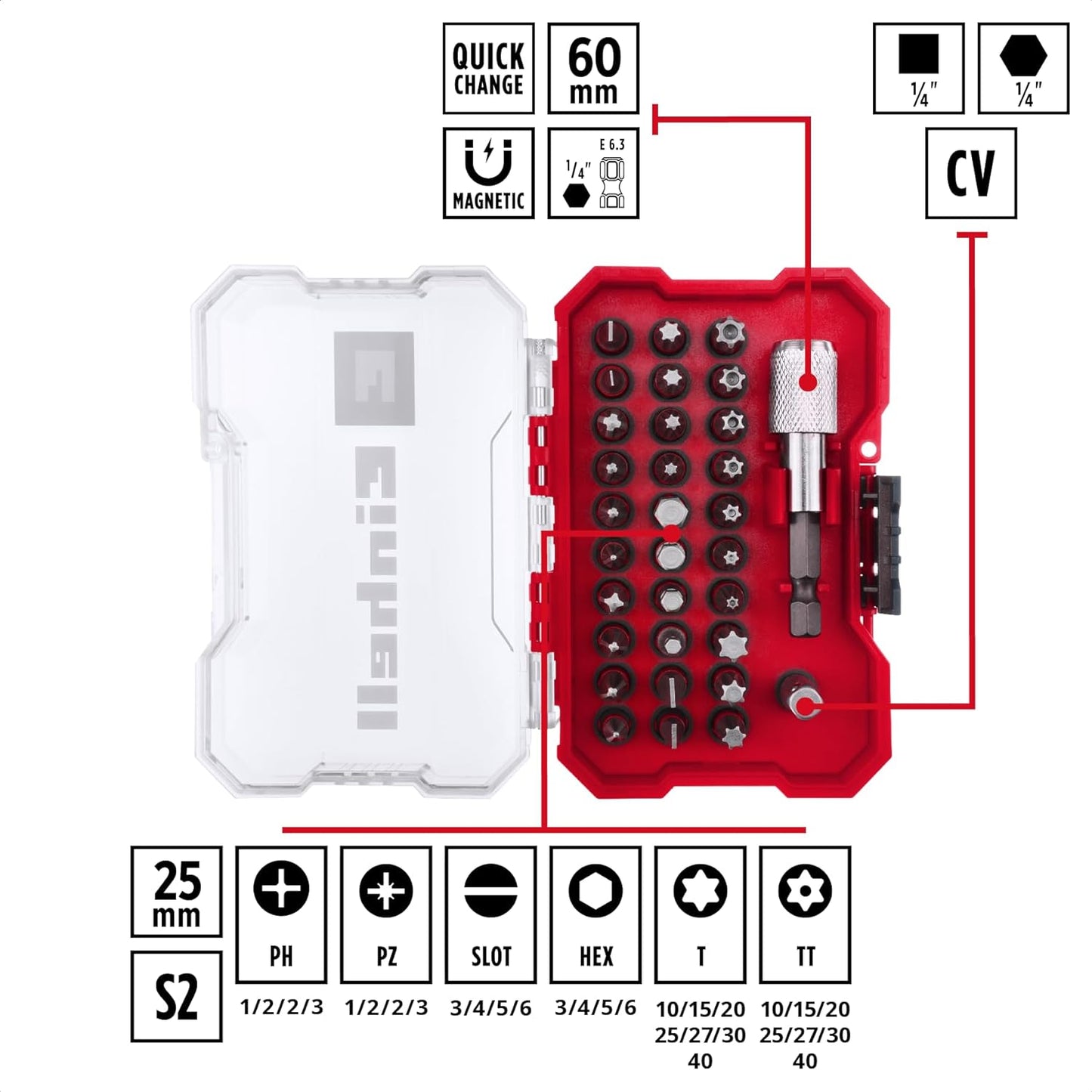 Einhell XS-CASE Bitset 32-teilig 49118693