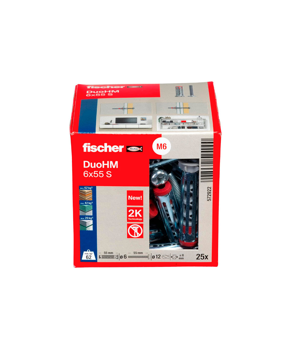 Caja taco DuoHM S TX Fischer 25uds