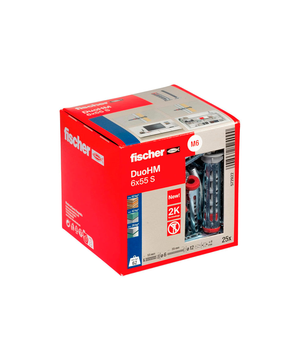 Caja taco DuoHM S TX Fischer 25uds