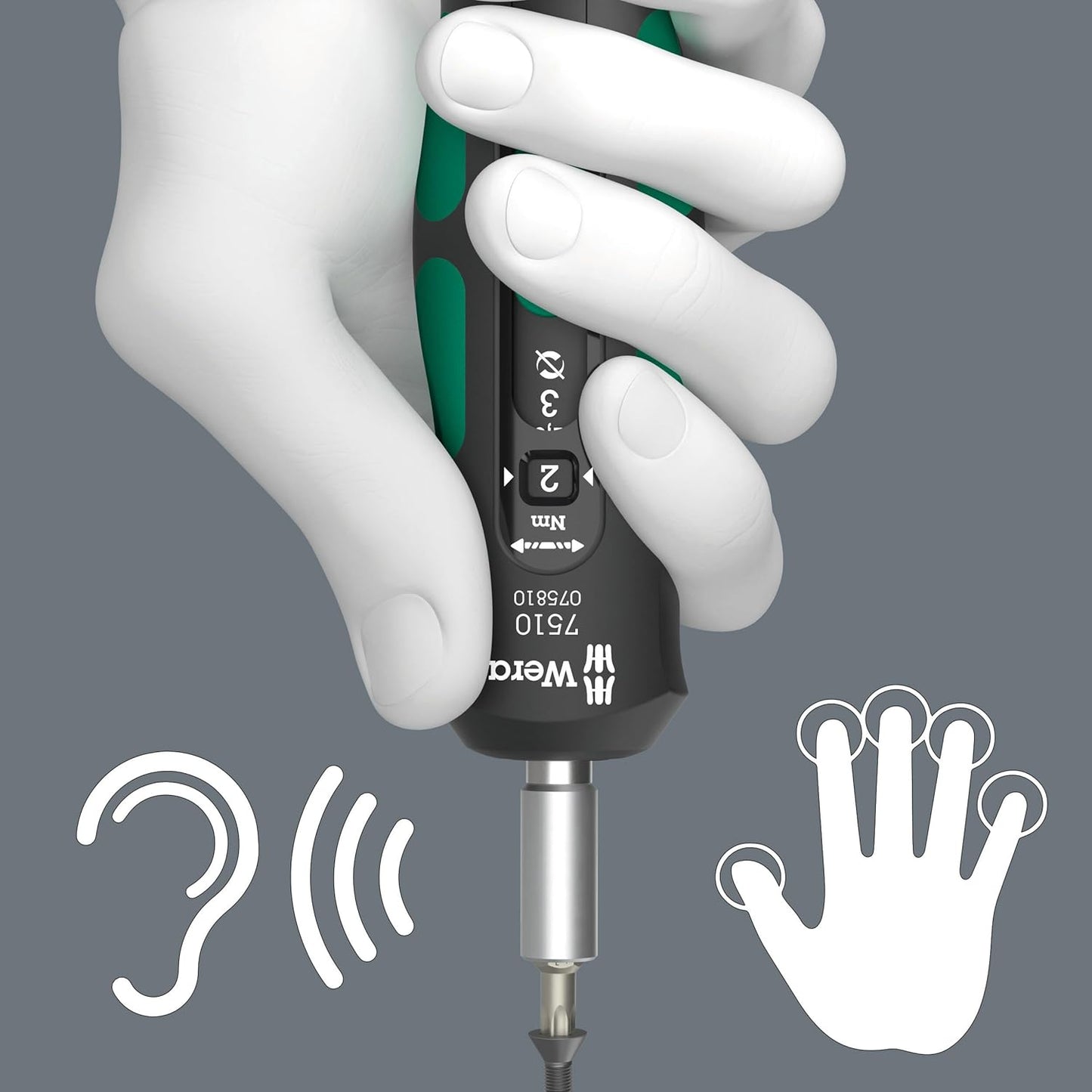 14-teiliger Werkzeugsatz für Safe-Torque Speed Wera Dreheinsätze 7510/14