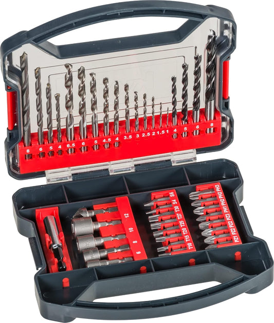 KWB 41-teiliges Metall-, Holz- und Steinbits und Bohrer-Set 49109104
