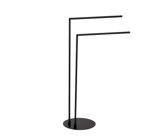 Handtuchhalter aus schwarzem Metall im Industrial-Stil von Andrea House