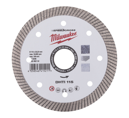 Speedcross DHTi Kontinuierliche 115mm Diamanttrennscheibe Milwaukee