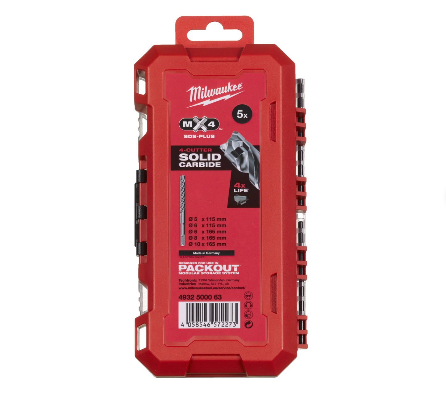 Set mit 5 SDS-PLUS-Bohrern MX4 Milwaukee