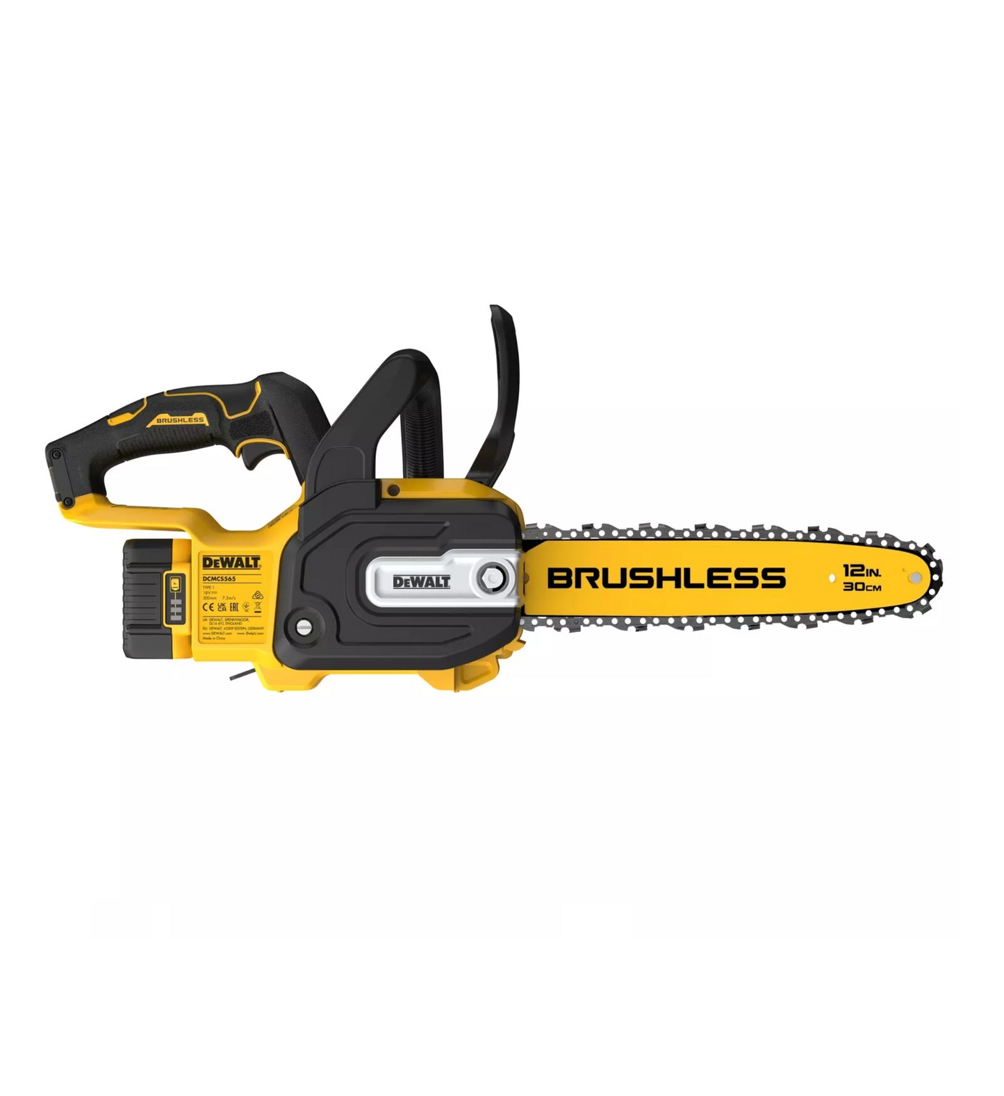 Dewalt XR 18V ​​​​30cm Kompakt-Kettensäge mit Akku und Ladegerät DCMCS565P1