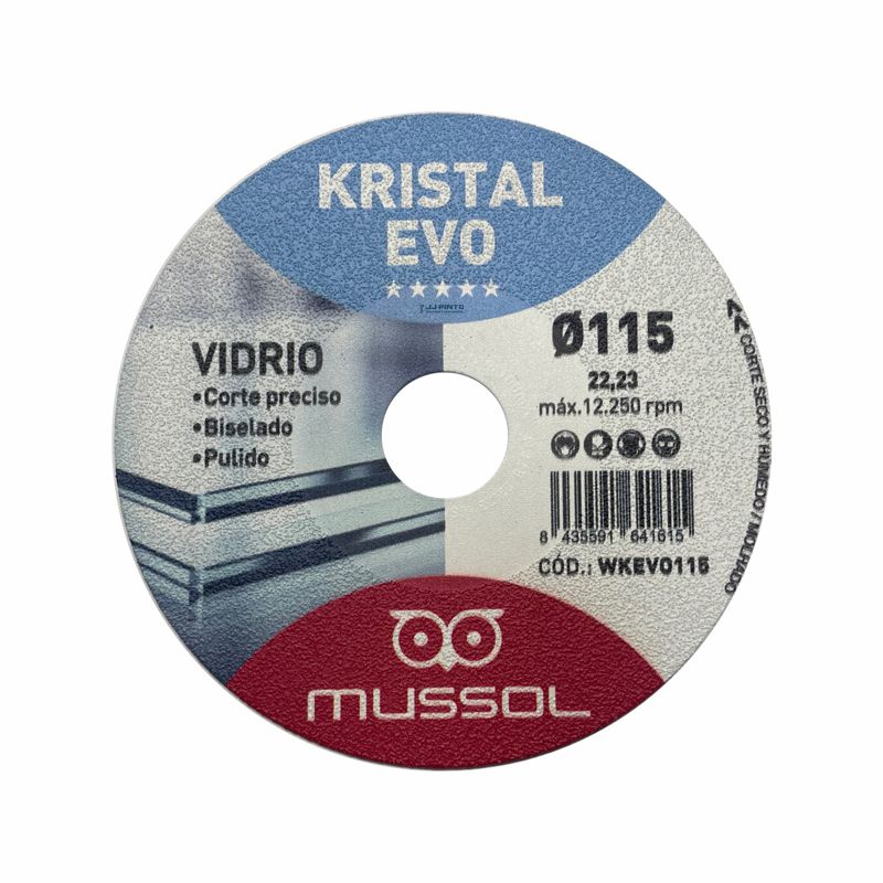 Diamantscheibe für Glas KRISTAL EVO 115 mm Mussol