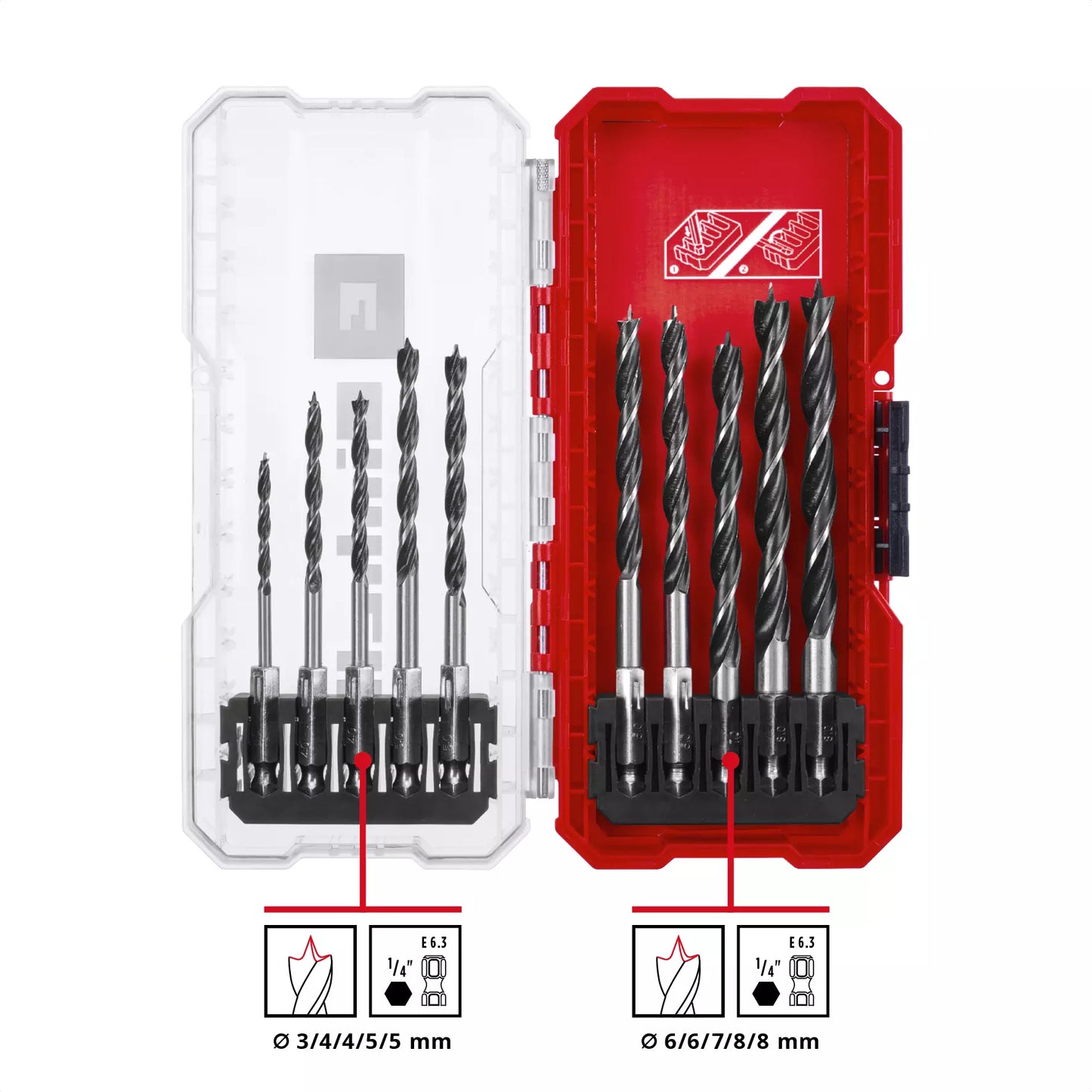 Einhell S-CASE LS 10-teiliges Holzbohrer-Set 49108733