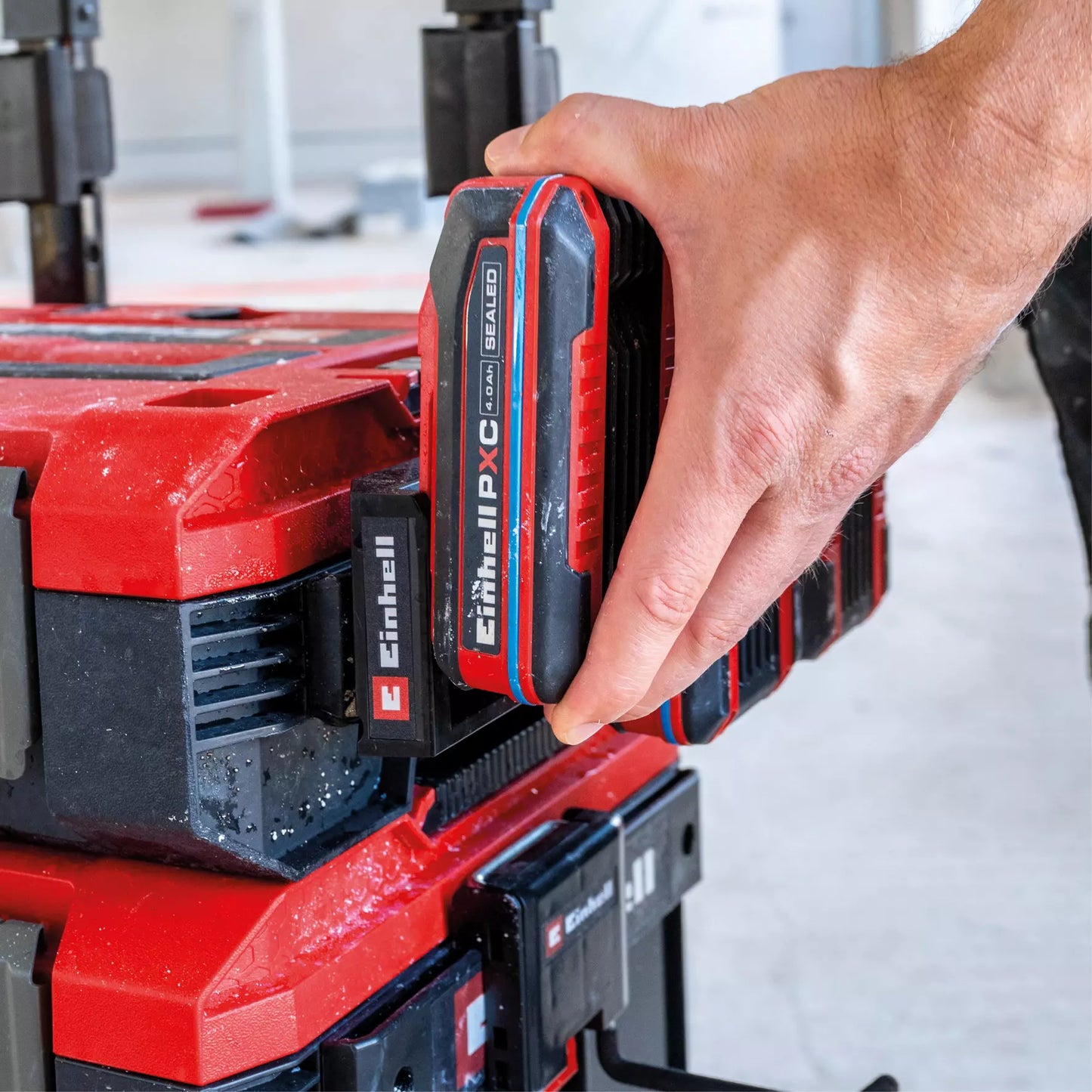 Batteriehalter für das Einhell E-Case-System