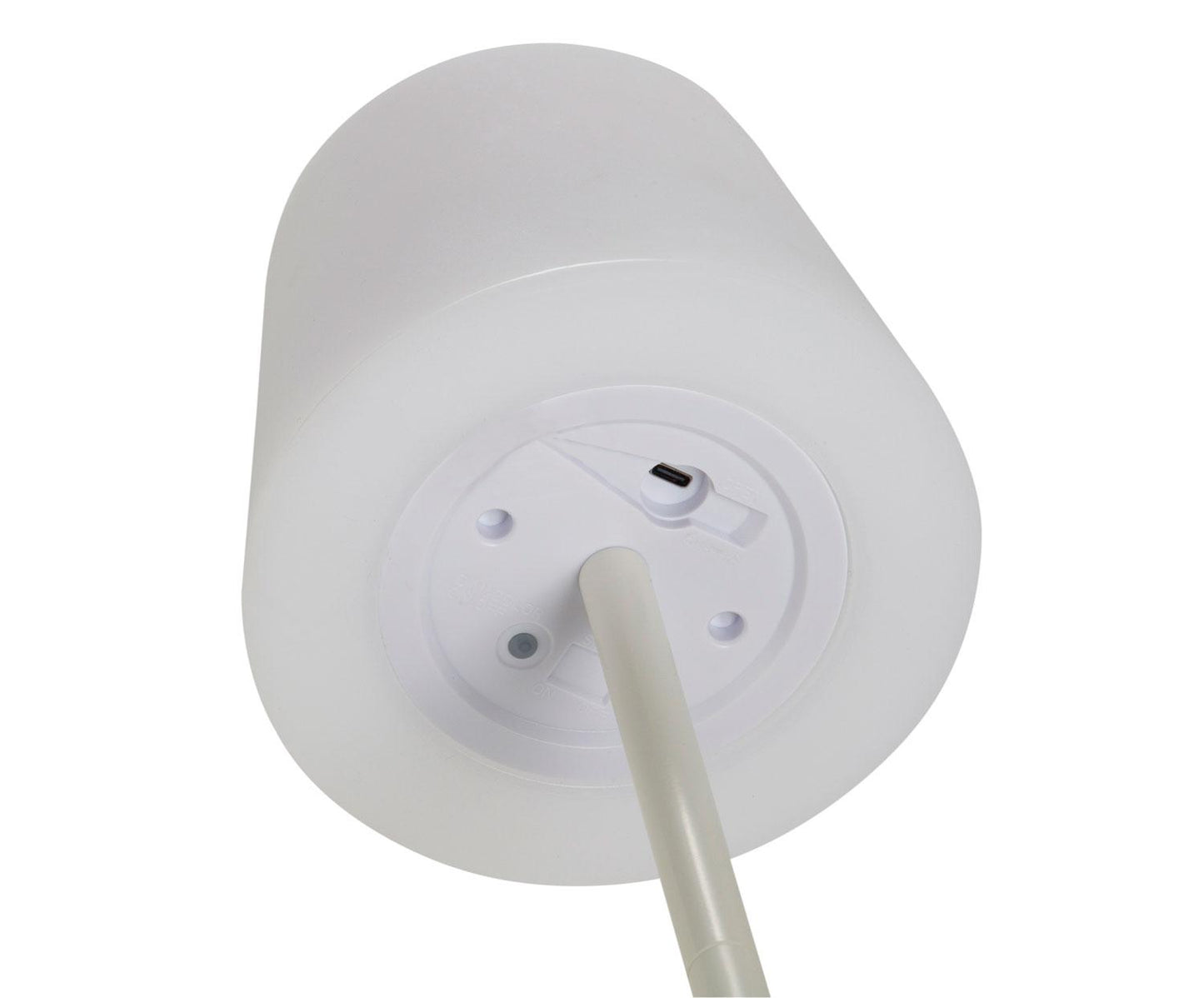 Andrea House kabellose LED-Lampe aus weißem Metall