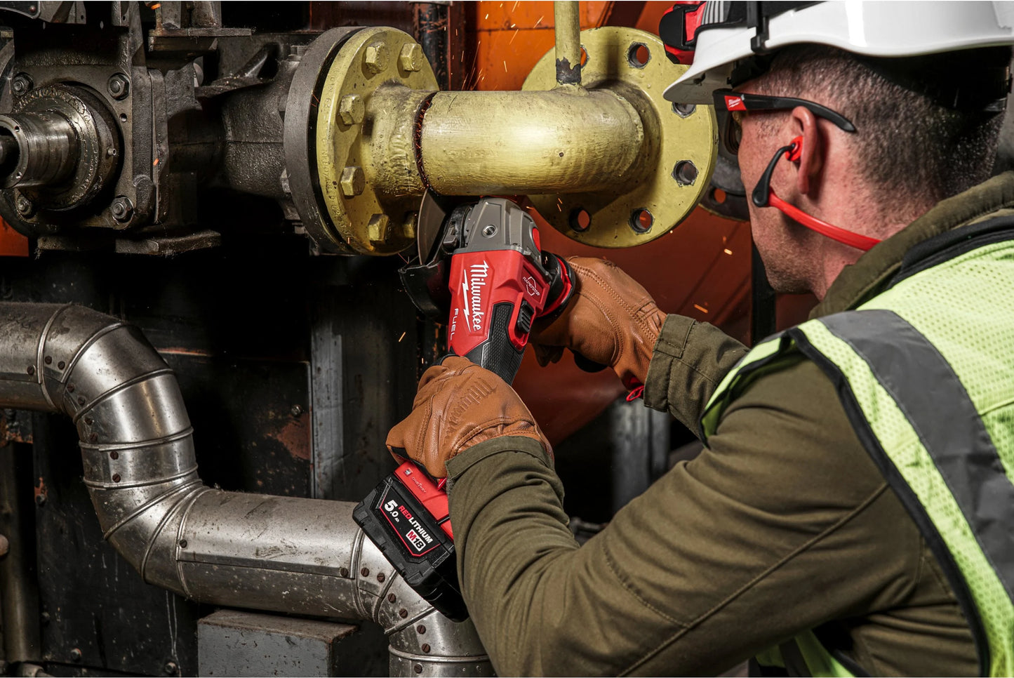 M18 125mm Fuel ONE-KEY Winkelschleifer mit Milwaukee M18 Koffer ONEFSAG125XB-0X