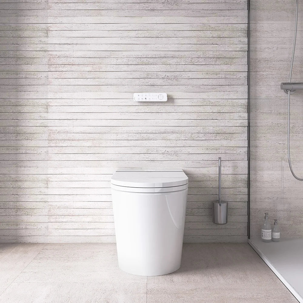 Japanische Toilette mit intelligenter Reinigung Mizubath Rada White Floor