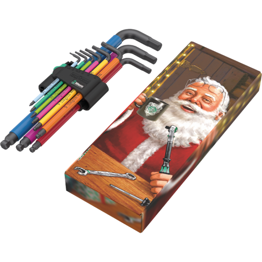 Juego de llaves allen métricas 950/9 Hex-Plus Multicolour Wera - Edición Navidad