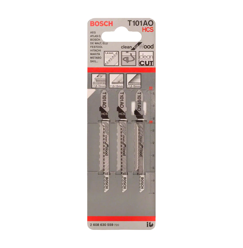 Stichsägeblatt 83mm T 101 AO 3 Einheiten Bosch